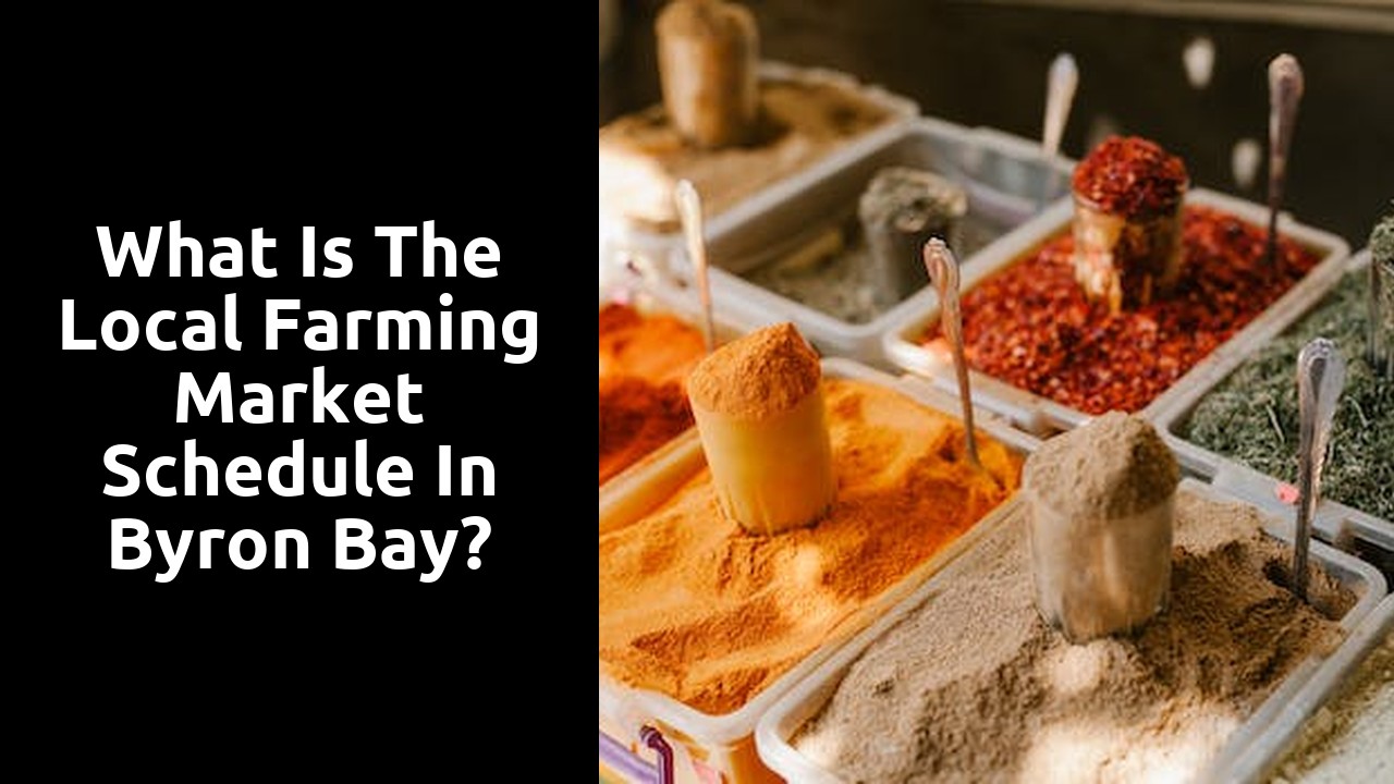 What is the local farming market schedule in Byron Bay?